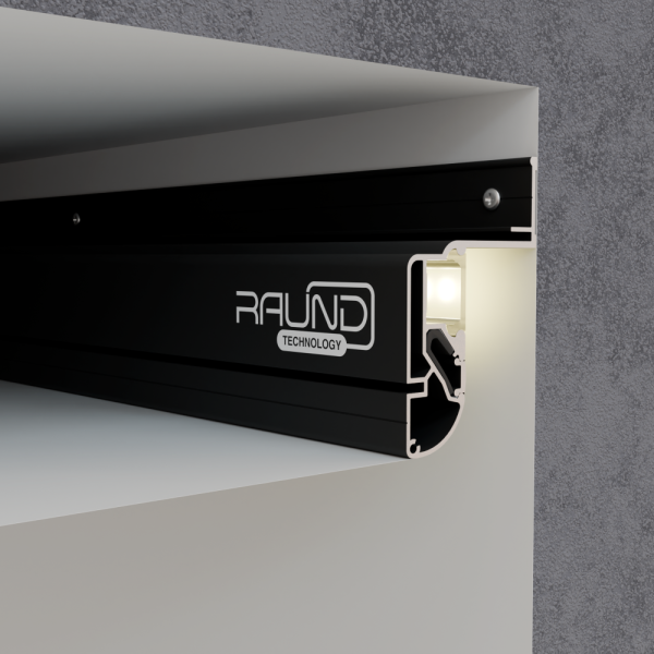 Парящий профиль RAUND BLIK черный, 2м