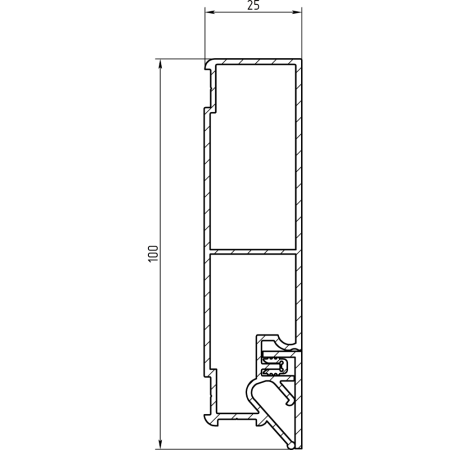 Конструкционный профиль АТОМ 100 ( Белый) 2м