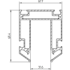 Профиль для натяжных потолков MAGNETIC S20 57x66x2000mm