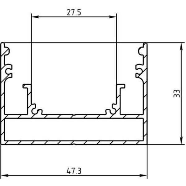 Профиль светодиодный Vega 45 белый муар