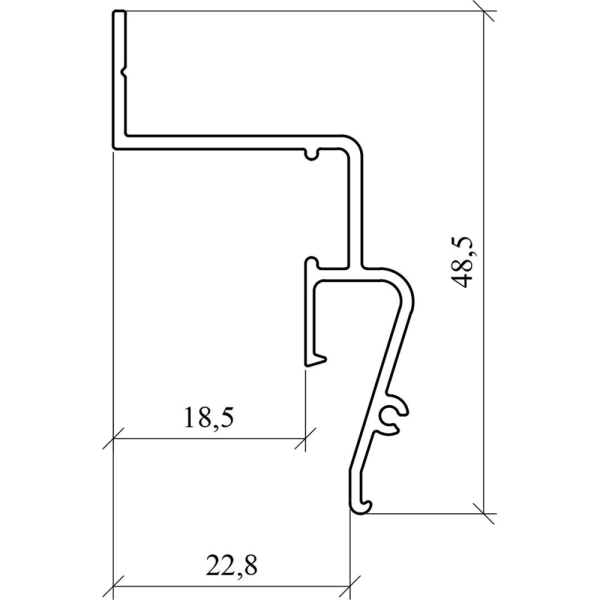 Багет AL А2 Парящий под вставку (Contour-Pro LED) МАТОВЫЙ БЕЛЫЙ 2м