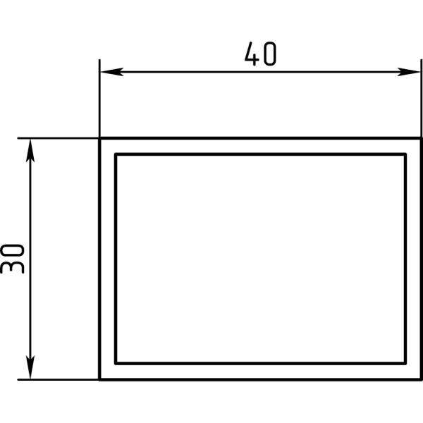 Профиль Брус ПВХ 30*40 3м Йошка