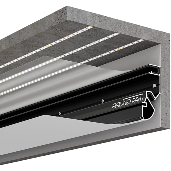 Теневой радиусный профиль RAUND PAK черный, 2м