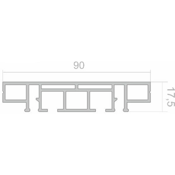 ПВХ Прямой Карниз двухрядный 3,6м Чебоксарский
