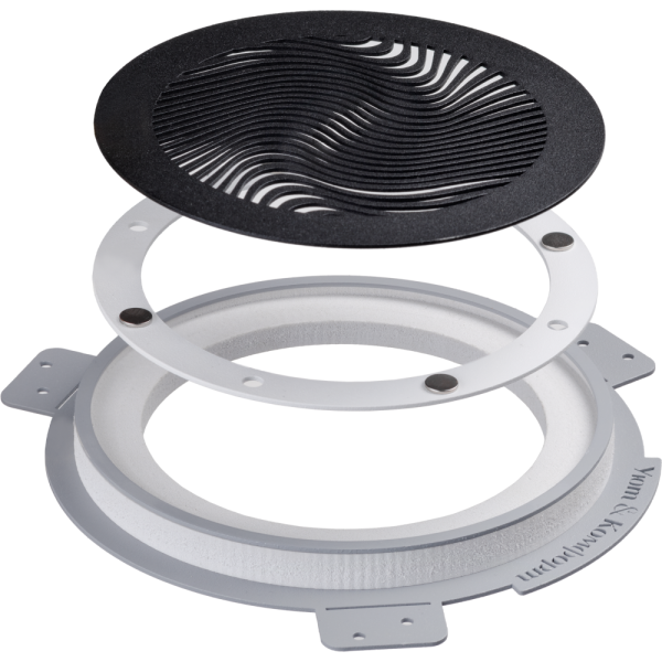 Утопленная магнитная вент. решетка D100 мм Вид 34 черный