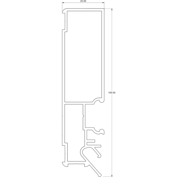 Конструкционный профиль с подсветкой FOTON 100 БЕЛЫЙ  2м