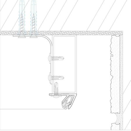 Теневой потолочный профиль LAMBO PT (Черный) 2м