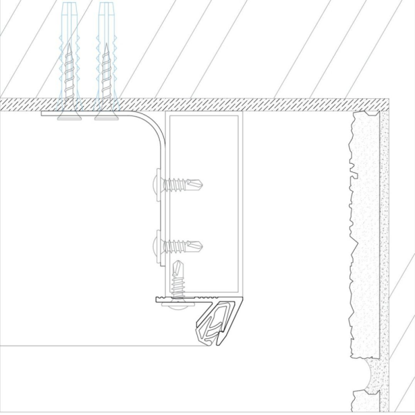 Теневой потолочный профиль LAMBO PT (Черный) 2м