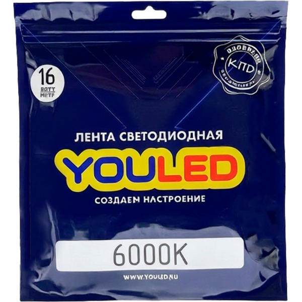 Лента светодиодная YOULED 16W 6000K 160/м 10мм