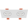 Светильник встраиваемый CITY DL X2 MR16 ALU WHITE | 172х92(75)x25mm