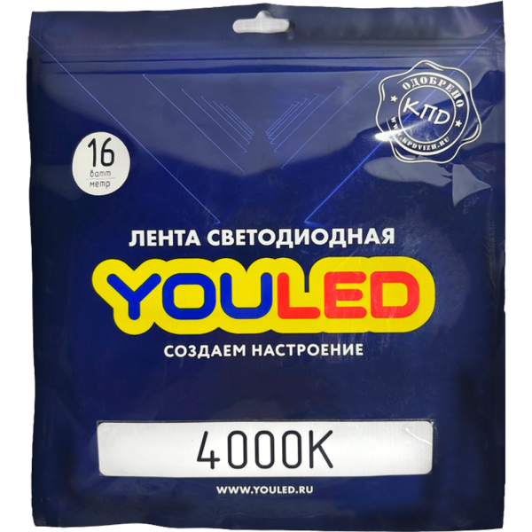 Лента светодиодная YOULED 16W 4000K 160/м 10мм
