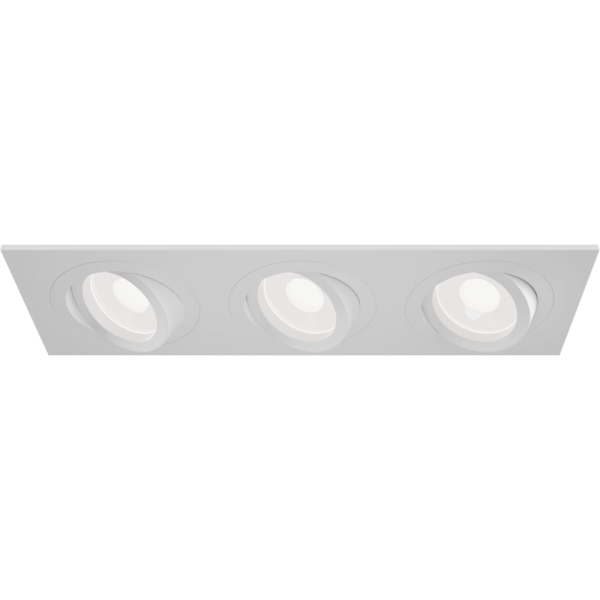 Светильник встраиваемый CITY DL X3 MR16 ALU WHITE | 257х92(75)x25mm