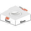 Светильник встраиваемый CITY DL X1 MR16 ALU BLACK | 92х92(75)x25mm
