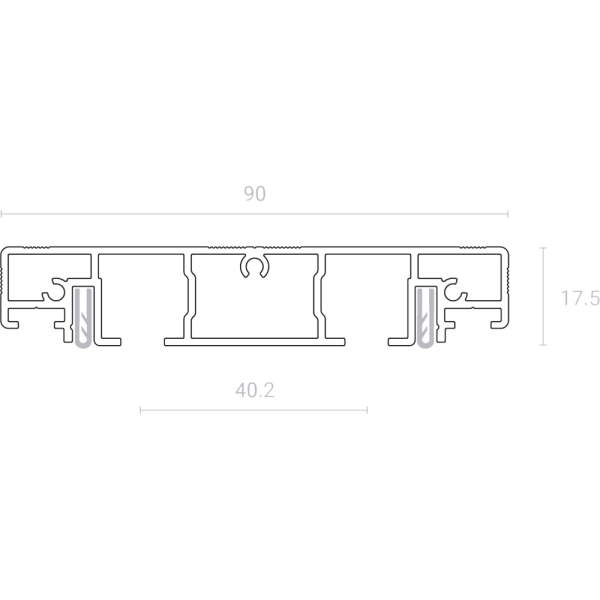 Карнизный профиль SLIM Road 02, белый 2м
