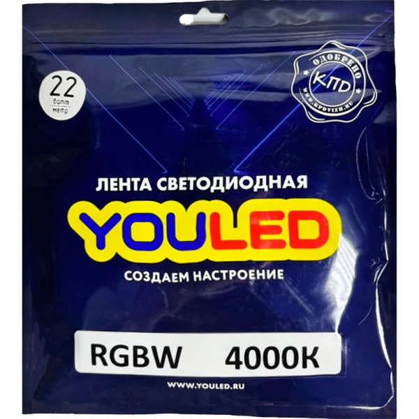 Лента светодиодная YOULED RGBW 22W 280/м 4000K 12мм 12мм