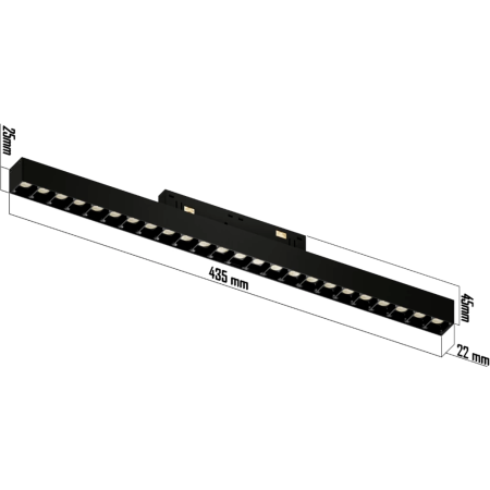 Светильник LINER BLACK MASK MAGNETIC S20 48V 24W 36° 3000-6000K TRIX CRI90 OSRAM | Черный корпусL435