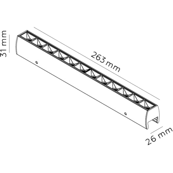 Светильник линейный Lens со сменной температурой 8W
