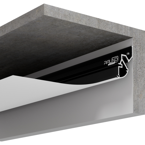 Профиль AL Raund стеновой теневой черный, 2м