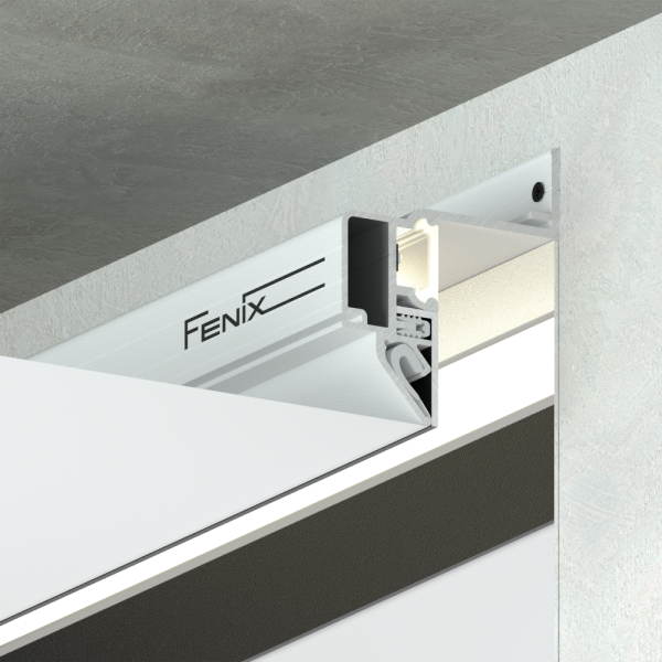 Профиль для интерьерной подсветки FENIX белый комплект 2м