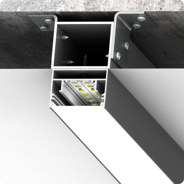 Профиль светодиодный Vega 30 черный муар