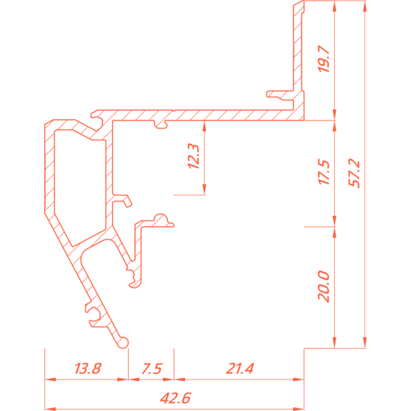 Багет AL ПФ-11587 FLY 04 белый конструкционный парящий