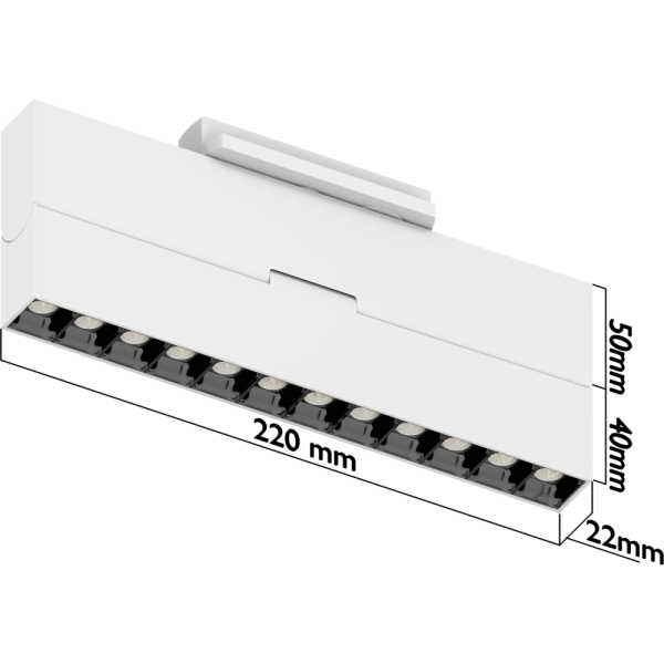 Трековый светильник 2TRA Black Mask  12W 4000K Black Book, белый