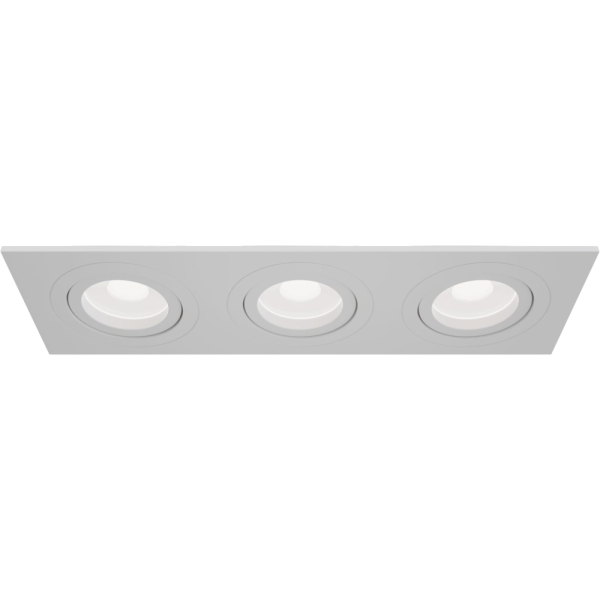 Светильник встраиваемый CITY DL X3 MR16 ALU WHITE | 257х92(75)x25mm