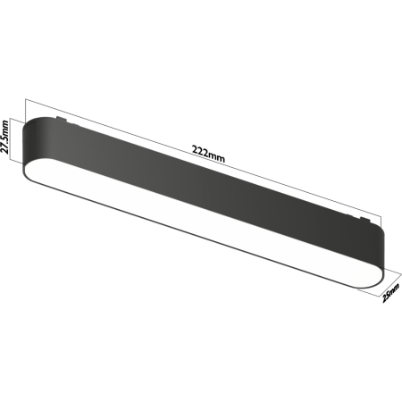 Светильник LINER MAGNETIC H5 48V 12W 120° 2400-6000K Tuya Smart OSRAM | Black 222х25х25mm