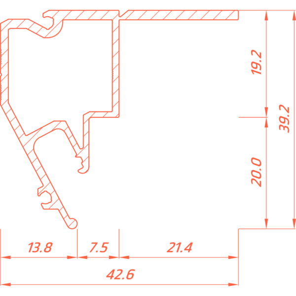 Багет AL ПФ-11586 FLY 04 PLUS черный конструкционный теневой