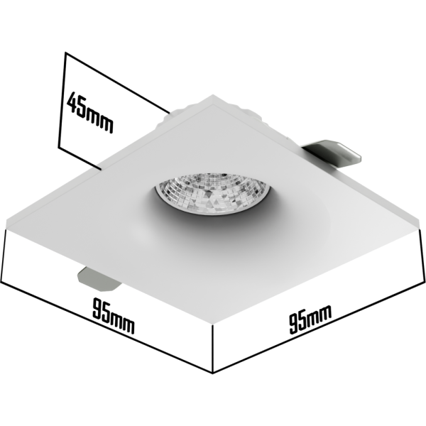 Светильник встраиваемый CITY DLV MR16 GU5.3 WHITE | 95х95 H40mm