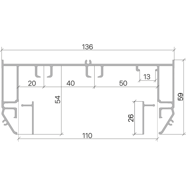 Alteza Профиль Р-50 Гардина Черный Мат (3,2м)