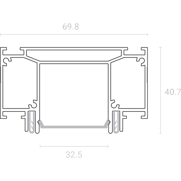 Профильная система SLOTT Line, белая