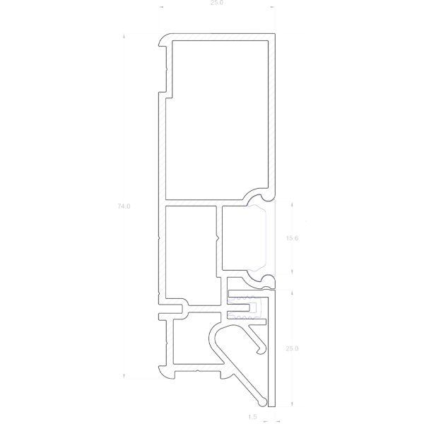 Конструкционный профиль с подсветкой FOTON XL БЕЛЫЙ  2м