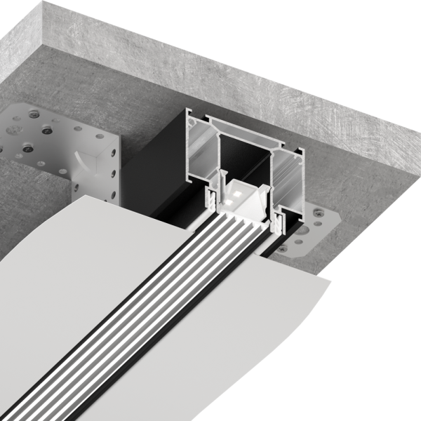 Профильная система SLOTT Canyon, черная 3.0 LOW GLARE.2м