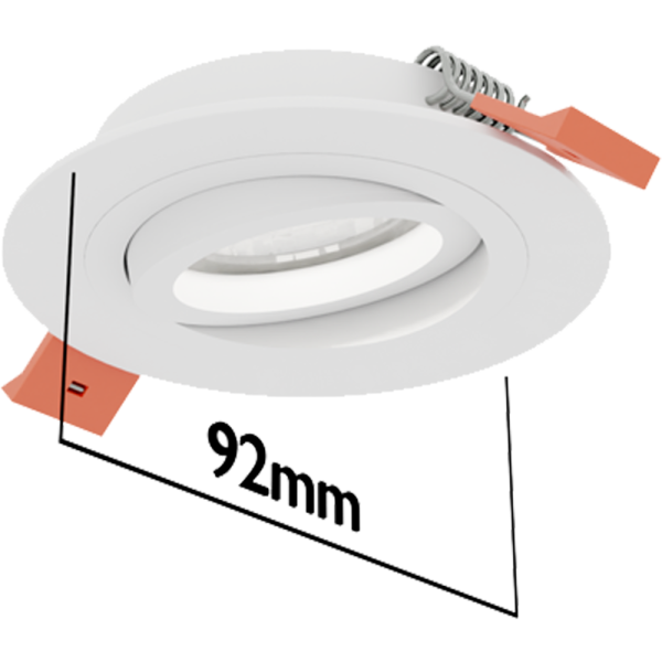 Светильник встраиваемый CITY DL X1 MR16 ALU WHITE | Ø92(77)x25mm