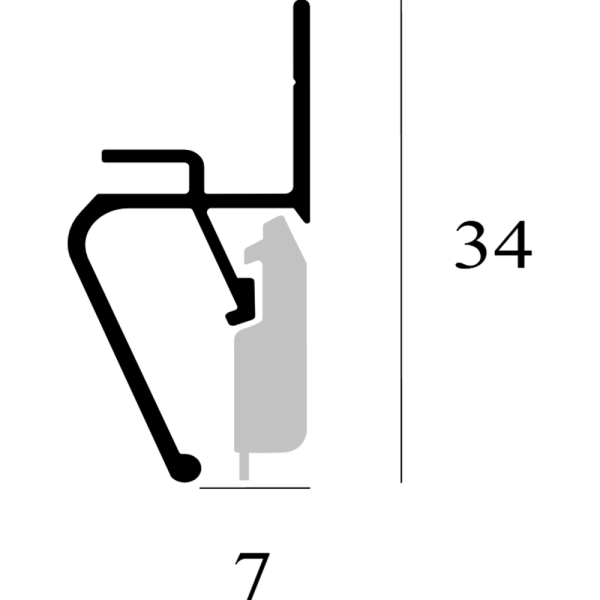 Профиль теневой EUROKRAAB X c функциональным зазором