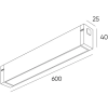DK8005-BK Линейный  светильник SMART LINEAR 27W DIM 3000K-6000к черный