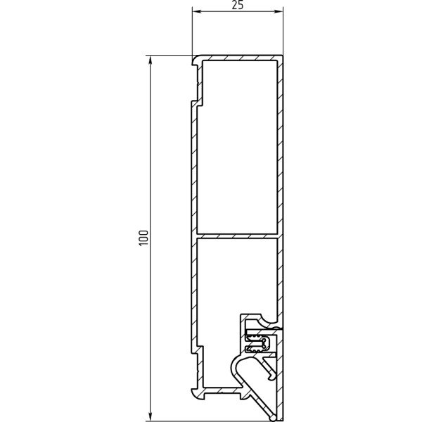 Конструкционный профиль АТОМ 100 ( Черный) 2м