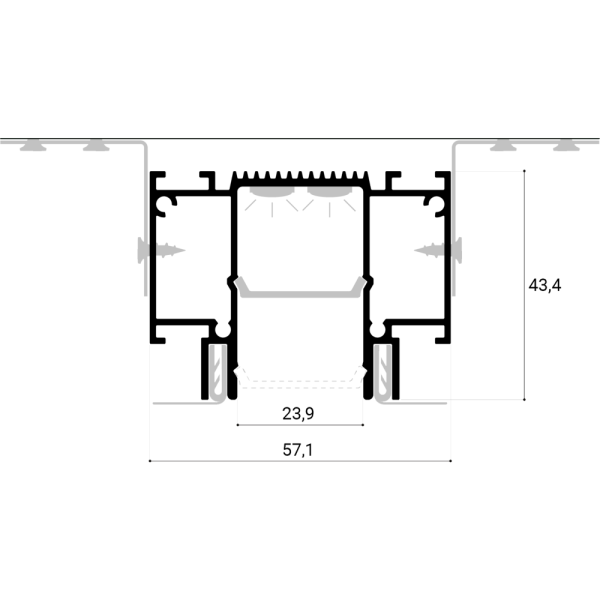 Профильная система SLOTT Canyon, черная