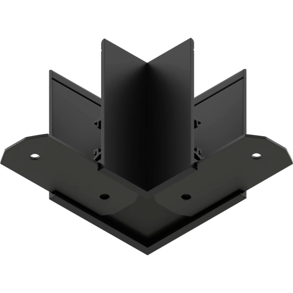 Угловой внутренний соединитель потолок-потолок для шинопровода S20, Черный