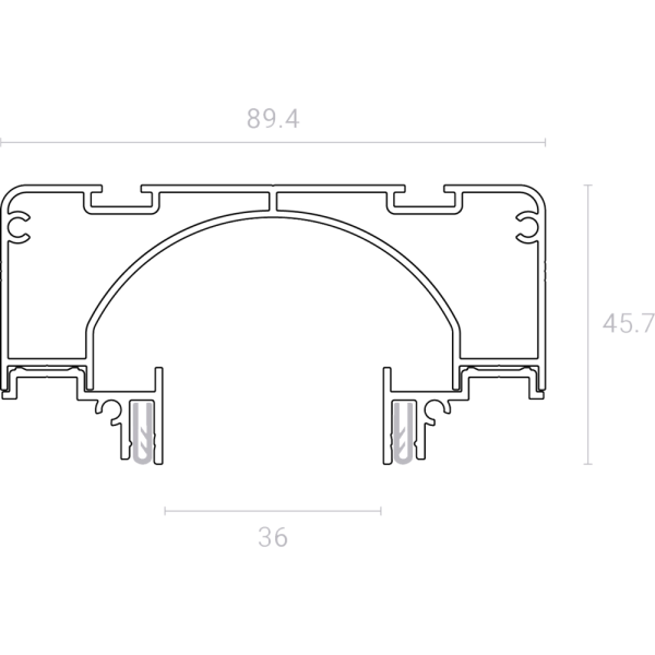 Нишевая световая линия SLOTT 35, черно-белая