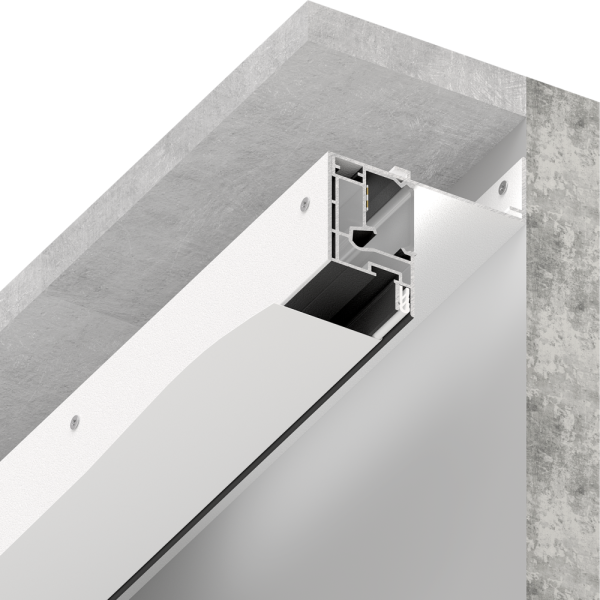 Парящий профиль для натяжных потолков SLOTT VILLAR Base, белый