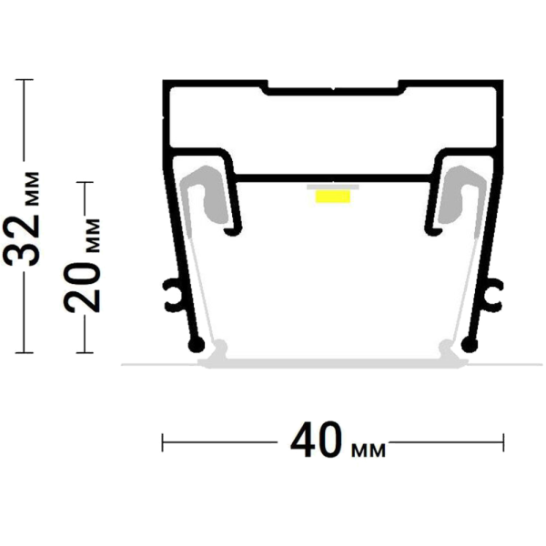 Багет AL ПФ-7321 - LINE SLIM 30 - световые линии узкие под 3см