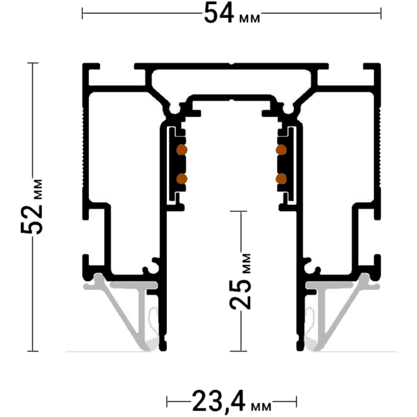 Комплект AL профиль 10646  - IZI TREK 01  Ral 9005+профиль замок ФАП-1 IZI ZAMOK 01 белый 2м