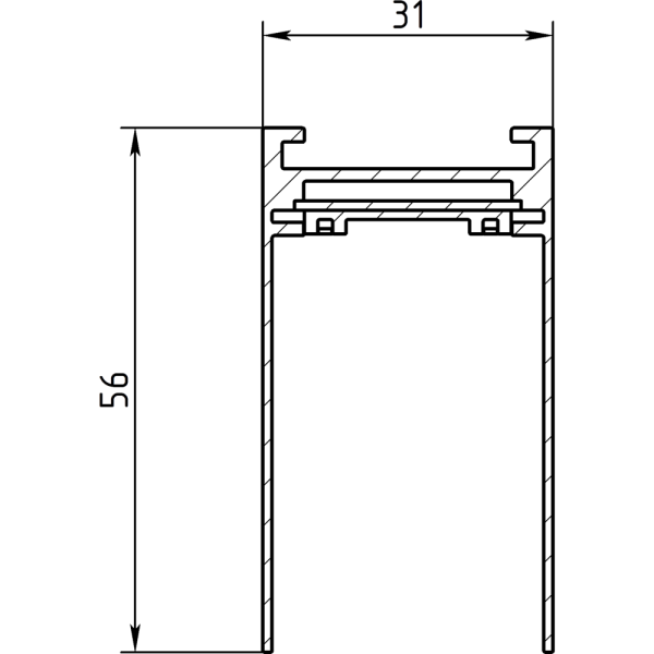 TR2001-BK Шинопровод SMART 1М черный