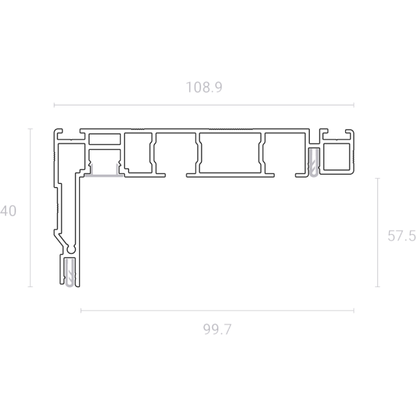 Карниз SLOTT Parsek, 2 м, черный