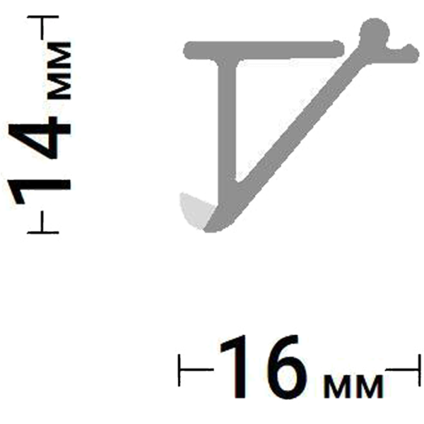 Профиль замок ФАП-1, для IZI UNI 01 - IZI ZAMOK 01 - белый 2м