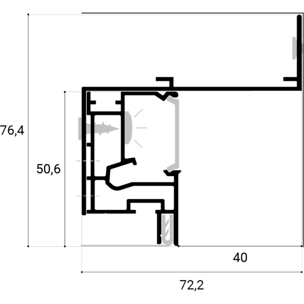 Парящий профиль для натяжных потолков SLOTT VILLAR Kit 2.0, белый