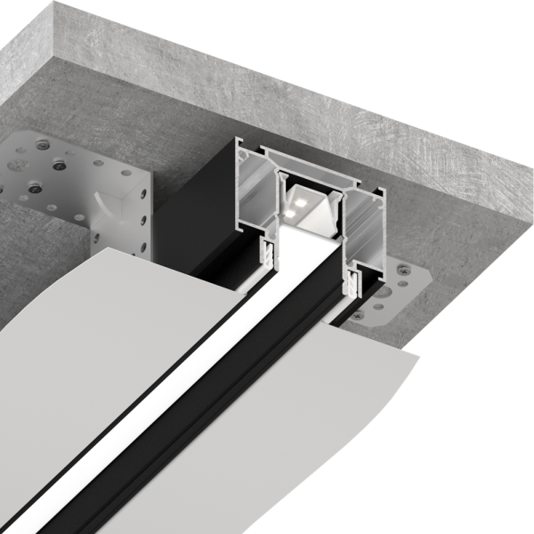 Профильная система SLOTT Canyon, черная 3.0 LOW GLARE.2м