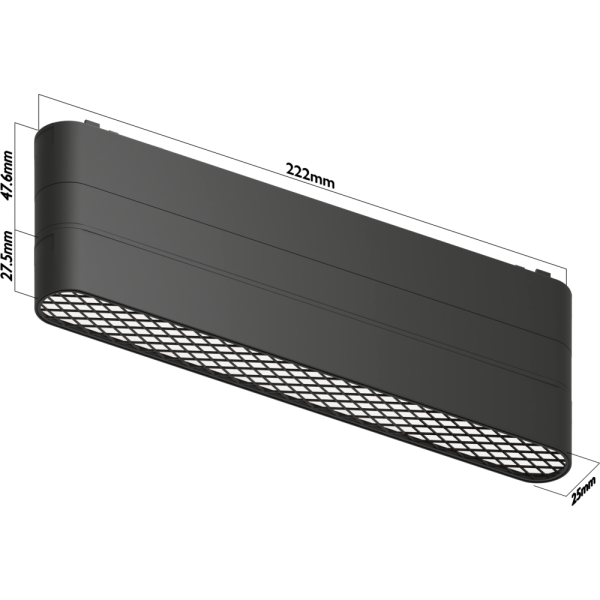 Светильник BLACK BOOK COMFORT MAGNETIC H5 48V 18W 120° 4000K OSRAM | Black 330mm